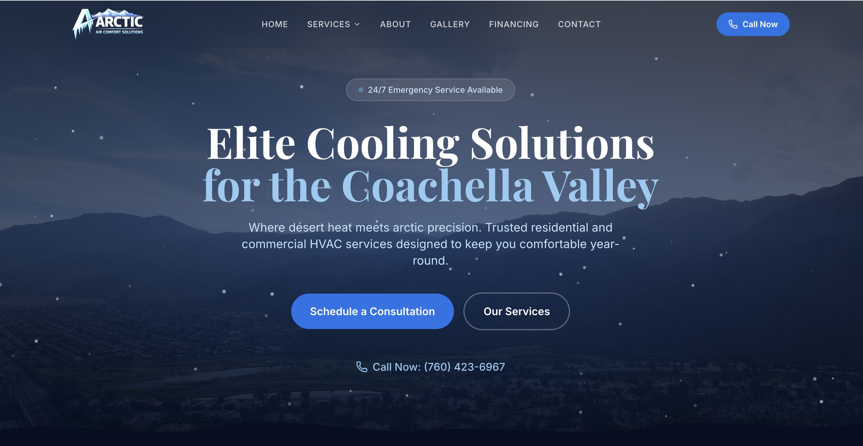 Aarctic Air website screenshot