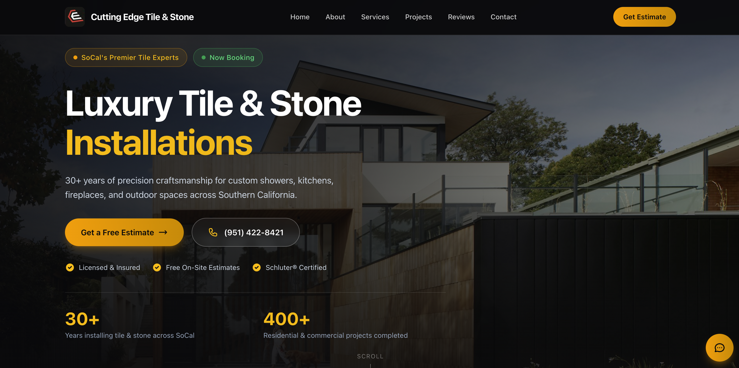 Cutting Edge Tile and Stone website screenshot